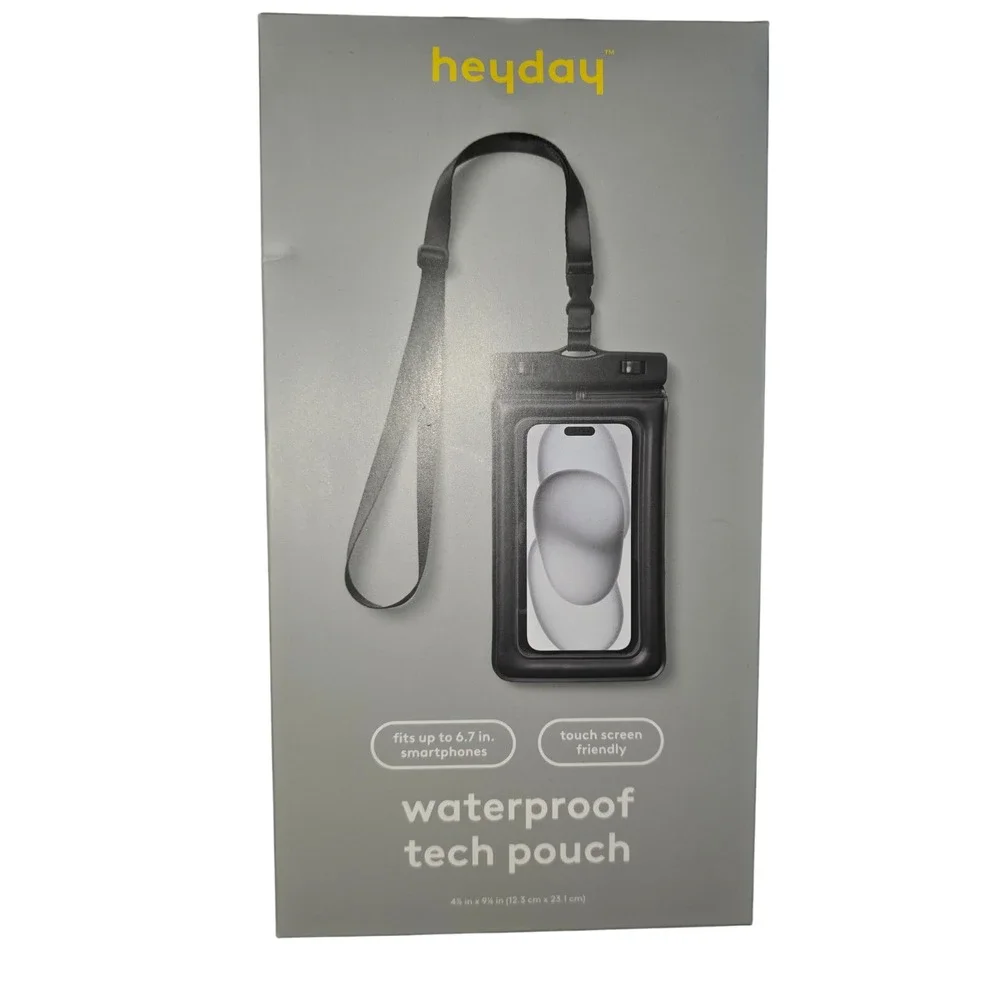 heyday‎ Waterproof Tech Pouch Black for Smartphones up to 6.7 in YM00701-000 NEW